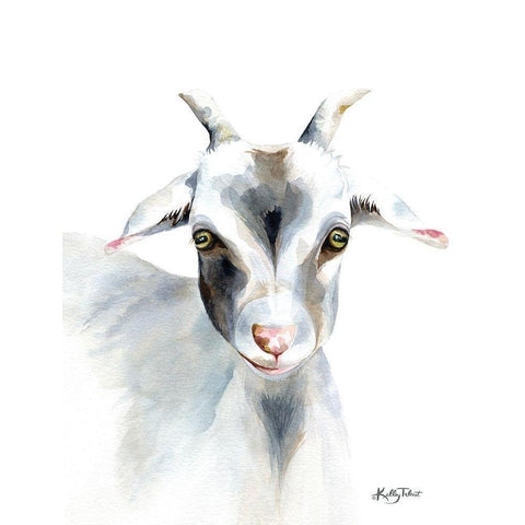 Benny the Goat Black Modern Wood Framed Art Print by Talent, Kelley