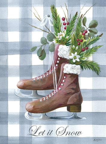 Skating Wonderland White Modern Wood Framed Art Print with Double Matting by Talent, Kelley