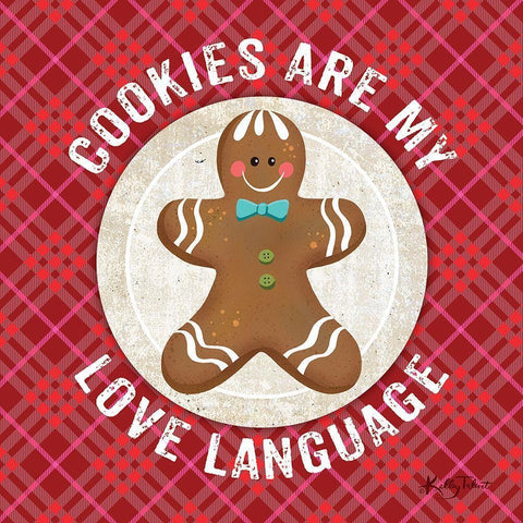 Cookies are My Love Language Black Modern Wood Framed Art Print with Double Matting by Talent, Kelley