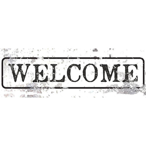 Chippy Welcome Black Modern Wood Framed Art Print with Double Matting by Talent, Kelley