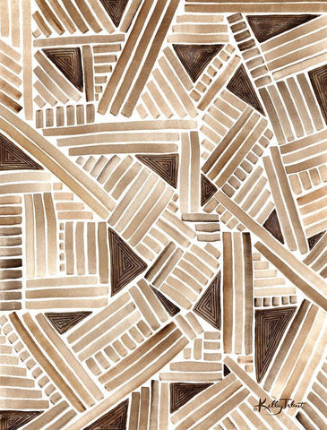 Woven Legend White Modern Wood Framed Art Print with Double Matting by Talent, Kelley