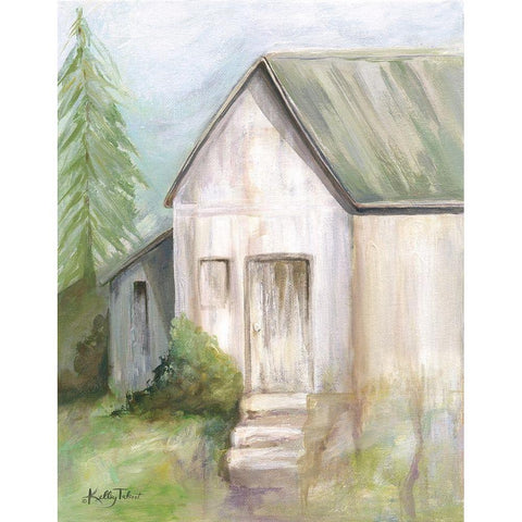 Cottage Serenity Black Modern Wood Framed Art Print by Talent, Kelley