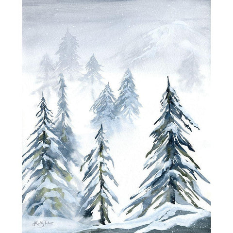 Winter Wonderland Gold Ornate Wood Framed Art Print with Double Matting by Talent, Kelley