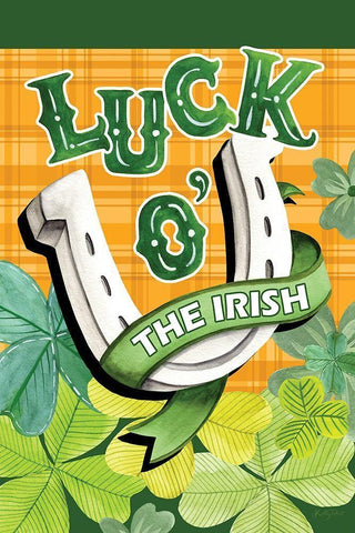 Luck of the Irish White Modern Wood Framed Art Print with Double Matting by Talent, Kelley