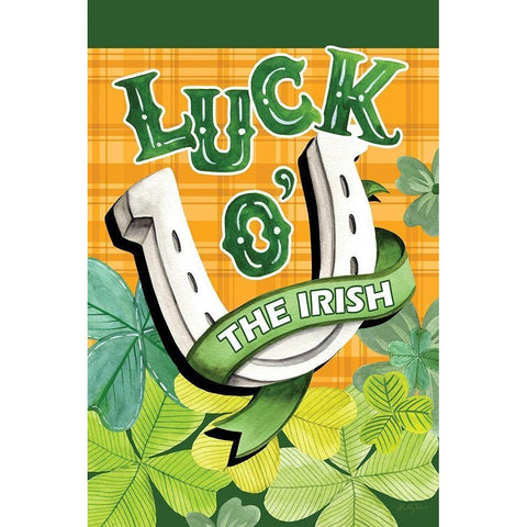 Luck of the Irish Black Modern Wood Framed Art Print with Double Matting by Talent, Kelley