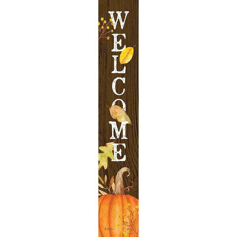 Autumn Welcome I  Black Modern Wood Framed Art Print by Talent, Kelley