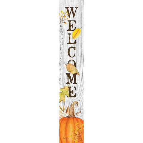 Autumn Welcome II  Black Modern Wood Framed Art Print by Talent, Kelley
