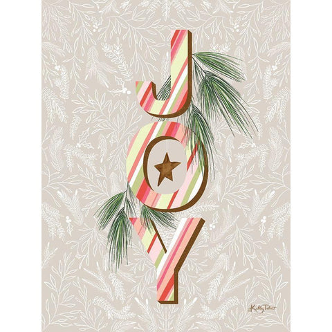 Joy of Christmas White Modern Wood Framed Art Print by Talent, Kelley