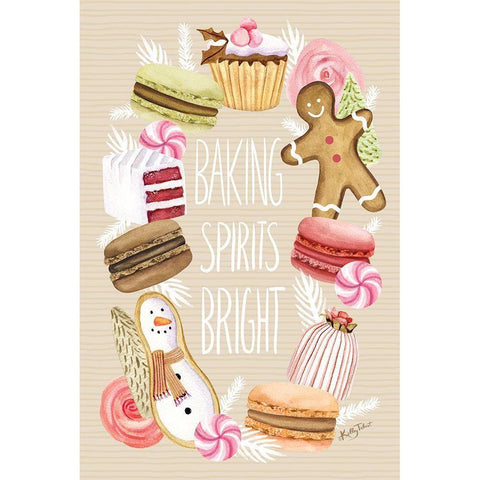 Baking Spirits Bright Gold Ornate Wood Framed Art Print with Double Matting by Talent, Kelley