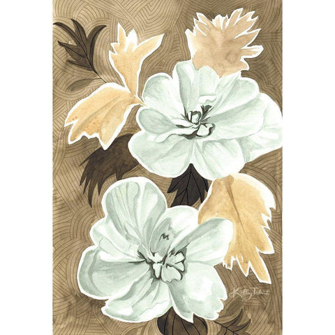 Serene Botanicals I Black Modern Wood Framed Art Print with Double Matting by Talent, Kelley