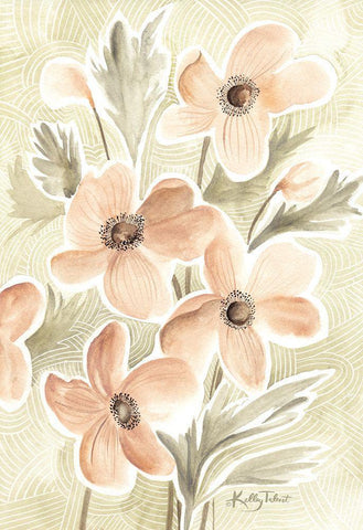 Serene Botanicals II White Modern Wood Framed Art Print with Double Matting by Talent, Kelley
