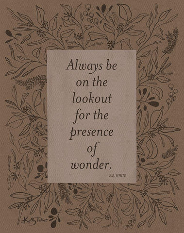 Presence of Wonder White Modern Wood Framed Art Print with Double Matting by Talent, Kelley