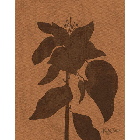 Terra Cotta Garden Silhouette Black Modern Wood Framed Art Print with Double Matting by Talent, Kelley