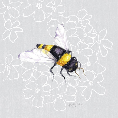 Honey Bee II Black Modern Wood Framed Art Print by Talent, Kelley