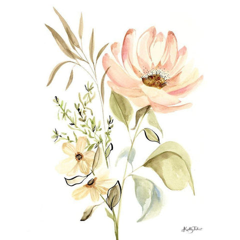 Wildflower Meadow 1 Gold Ornate Wood Framed Art Print with Double Matting by Talent, Kelley