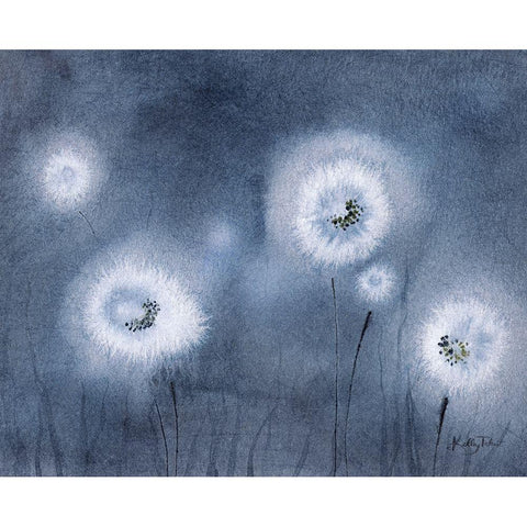 Dandelion Dance 2 Black Modern Wood Framed Art Print by Talent, Kelley