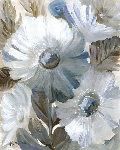 Flower Garden Black Ornate Wood Framed Art Print with Double Matting by Talent, Kelley