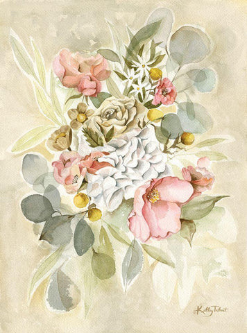 Sunday Garden Stroll White Modern Wood Framed Art Print with Double Matting by Talent, Kelley