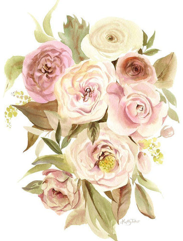 Roses Abound Black Ornate Wood Framed Art Print with Double Matting by Talent, Kelley