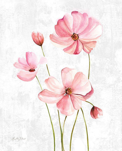 Pretty in Pink Black Ornate Wood Framed Art Print with Double Matting by Talent, Kelley