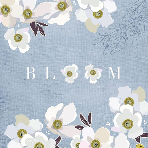 Bloom White Modern Wood Framed Art Print with Double Matting by Talent, Kelley