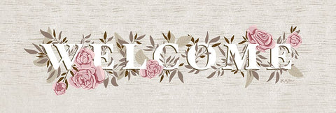 Welcome Roses Black Modern Wood Framed Art Print by Talent, Kelley