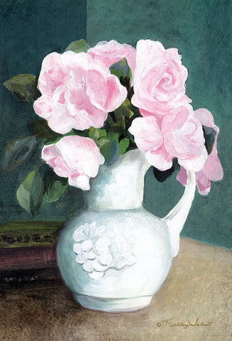 Pretty in Pink Roses Black Modern Wood Framed Art Print by Talent, Kelley