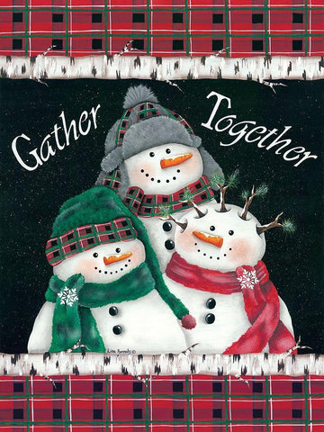 Gather Together Black Ornate Wood Framed Art Print with Double Matting by Kennedy, Lisa