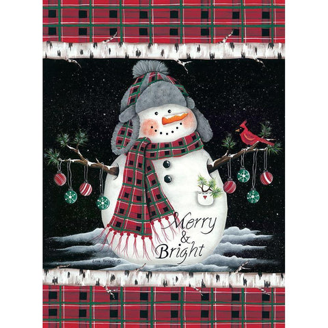 Merry and Bright Black Modern Wood Framed Art Print with Double Matting by Kennedy, Lisa