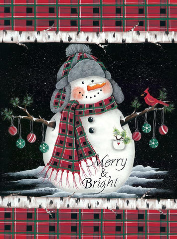 Merry and Bright Black Ornate Wood Framed Art Print with Double Matting by Kennedy, Lisa