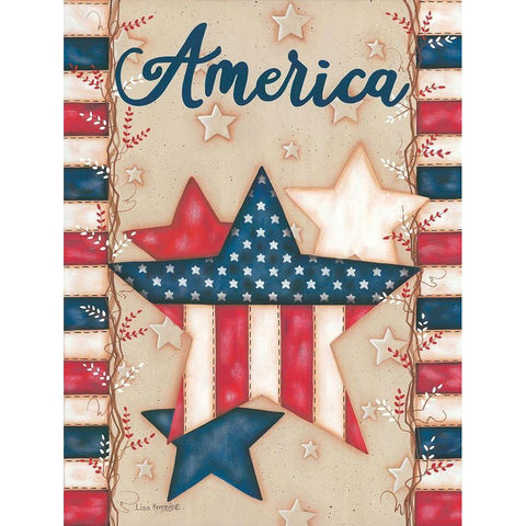 America White Modern Wood Framed Art Print by Kennedy, Lisa