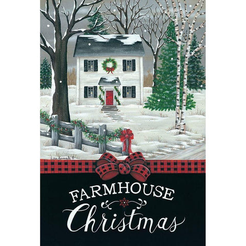 Farmhouse Christmas Gold Ornate Wood Framed Art Print with Double Matting by Kennedy, Lisa