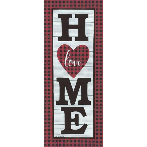 Love Home White Modern Wood Framed Art Print by Kennedy, Lisa