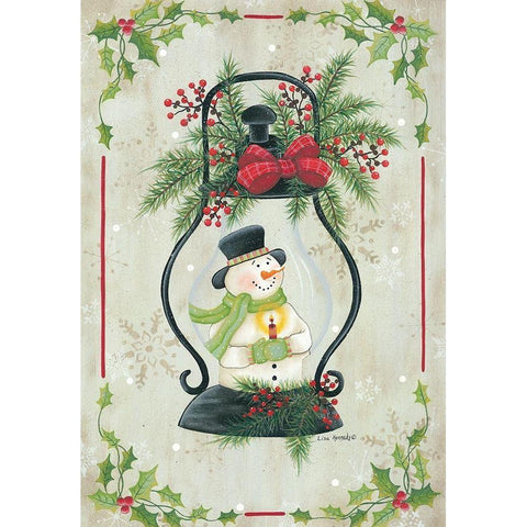 Christmas Lantern White Modern Wood Framed Art Print by Kennedy, Lisa