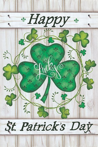 St. Patricks Day White Modern Wood Framed Art Print with Double Matting by Kennedy, Lisa