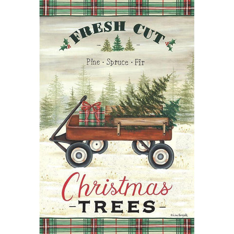 Fresh Cut Trees Gold Ornate Wood Framed Art Print with Double Matting by Kennedy, Lisa