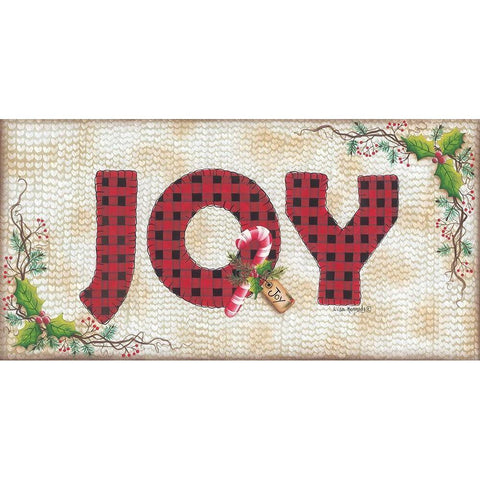 JOY Black Modern Wood Framed Art Print with Double Matting by Kennedy, Lisa