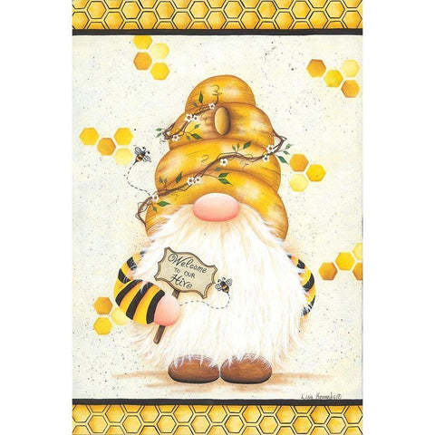 Welcome to Our Hive Gold Ornate Wood Framed Art Print with Double Matting by Kennedy, Lisa