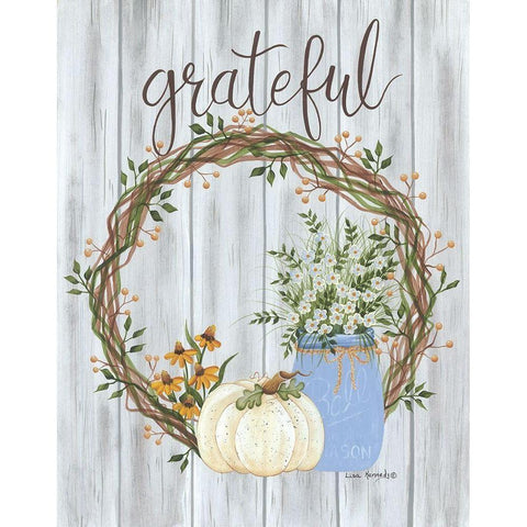 Grateful White Modern Wood Framed Art Print by Kennedy, Lisa
