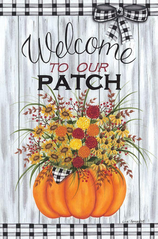 Welcome to Our Patch White Modern Wood Framed Art Print with Double Matting by Kennedy, Lisa