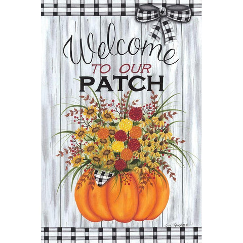 Welcome to Our Patch Black Modern Wood Framed Art Print with Double Matting by Kennedy, Lisa