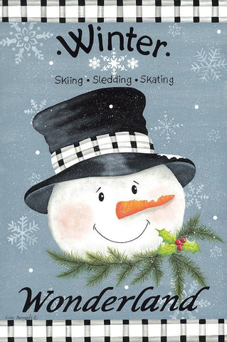 Winter Wonderland White Modern Wood Framed Art Print with Double Matting by Kennedy, Lisa