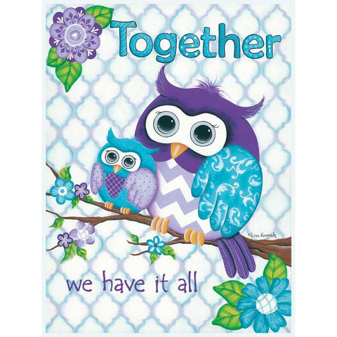 Together White Modern Wood Framed Art Print by Kennedy, Lisa