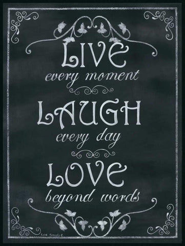 Live Every Moment White Modern Wood Framed Art Print with Double Matting by Kennedy, Lisa