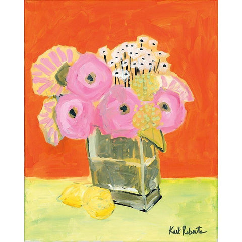 Kitchen Table Series I Black Modern Wood Framed Art Print with Double Matting by Roberts, Kait