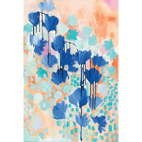 Cantaloupe Black Modern Wood Framed Art Print by Roberts, Kait