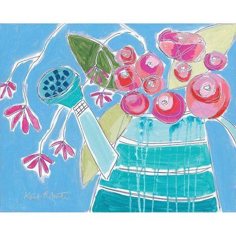 Lucky Jade Watering Can    Black Modern Wood Framed Art Print by Roberts, Kait