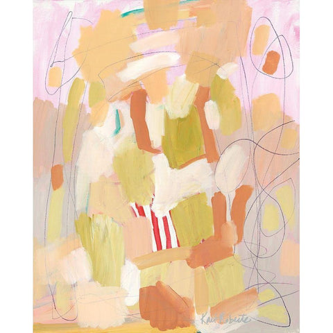 Skip to My Lou  White Modern Wood Framed Art Print by Roberts, Kait