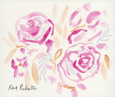 Smitten White Modern Wood Framed Art Print with Double Matting by Roberts, Kait