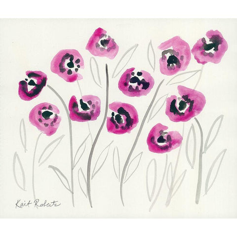 Secret Admirer Black Modern Wood Framed Art Print with Double Matting by Roberts, Kati